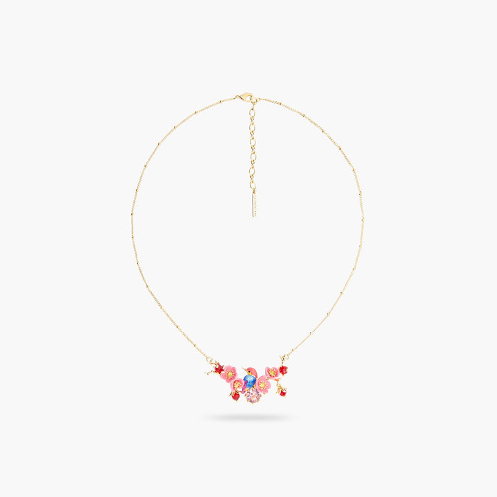 Kingfisher And Maple Blossom Statement Necklace | ASPL3011 - Les Nereides