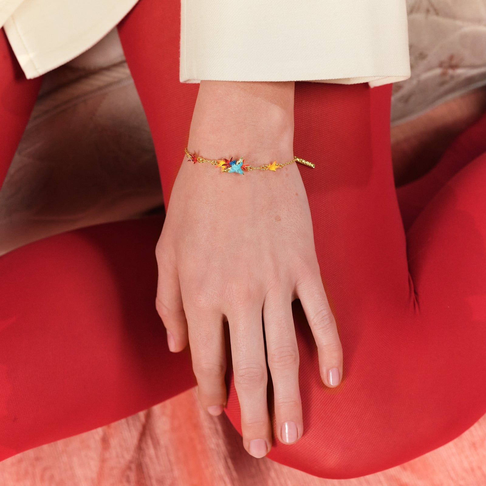 Kingfisher And Maple Leaf Fine Bracelet | ASPL2011 - Les Nereides