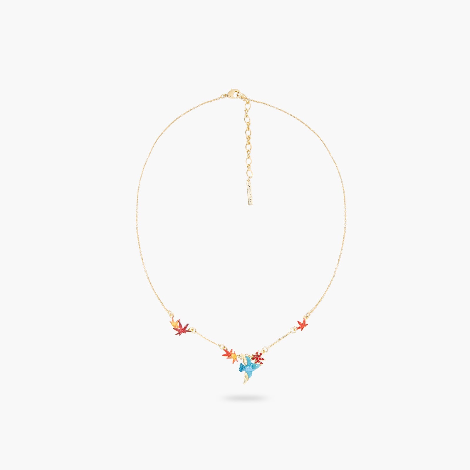 Kingfisher And Maple Leaf Statement Necklace | ASPL3031 - Les Nereides