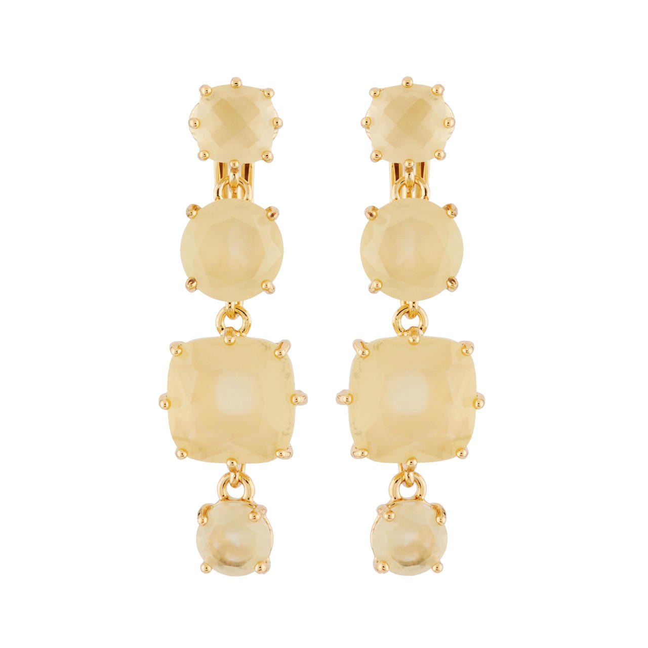 La Diamantine 4 Stones Citrine Earrings | AHLD120C/1 - Les Nereides