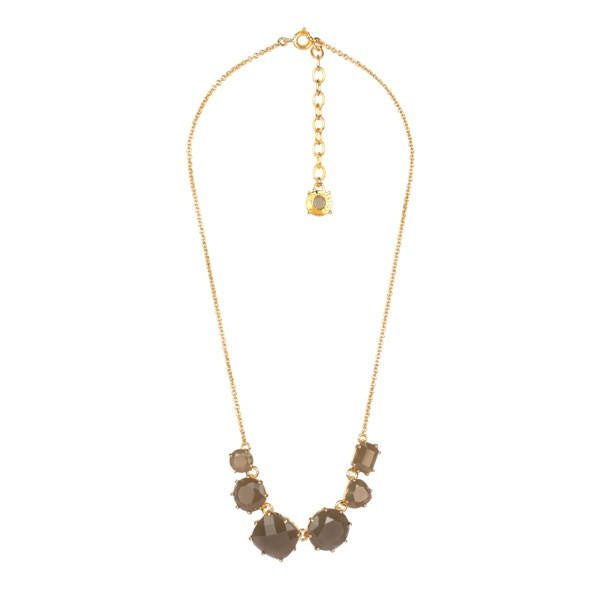 La Diamantine 6 Stones Taupe Grey Necklace | AALD3312 - Les Nereides