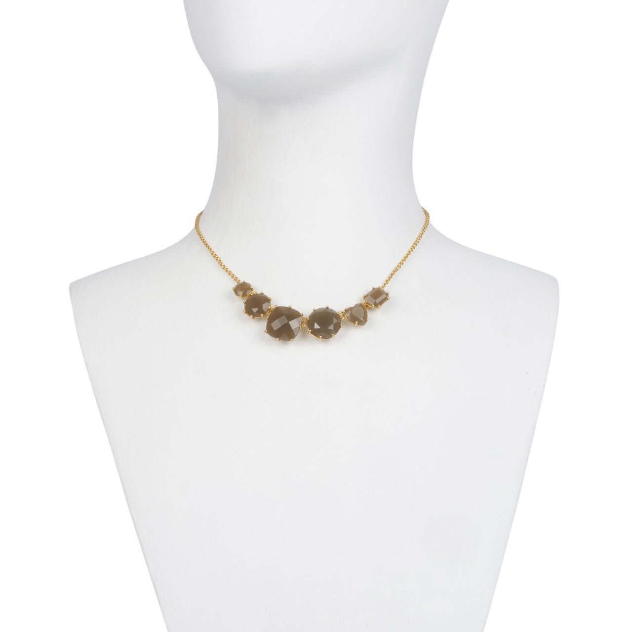 La Diamantine 6 Stones Taupe Grey Necklace | AALD3312 - Les Nereides