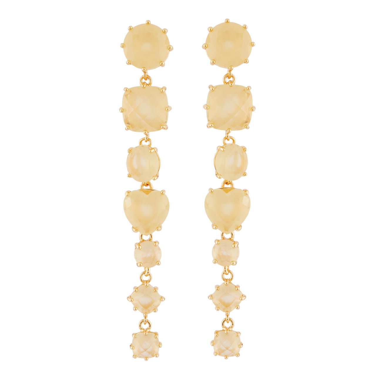 La Diamantine 7 Stones Citrine Earrings | AHLD1211 - Les Nereides