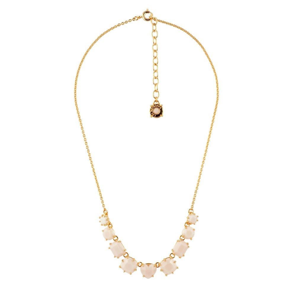 La Diamantine 9 Stones Beige Rose Necklace | ADLD3181 - Les Nereides