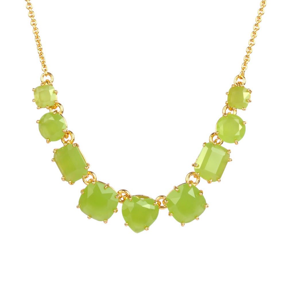 La Diamantine 9 Stones Green Necklace | ABLD3181 - Les Nereides