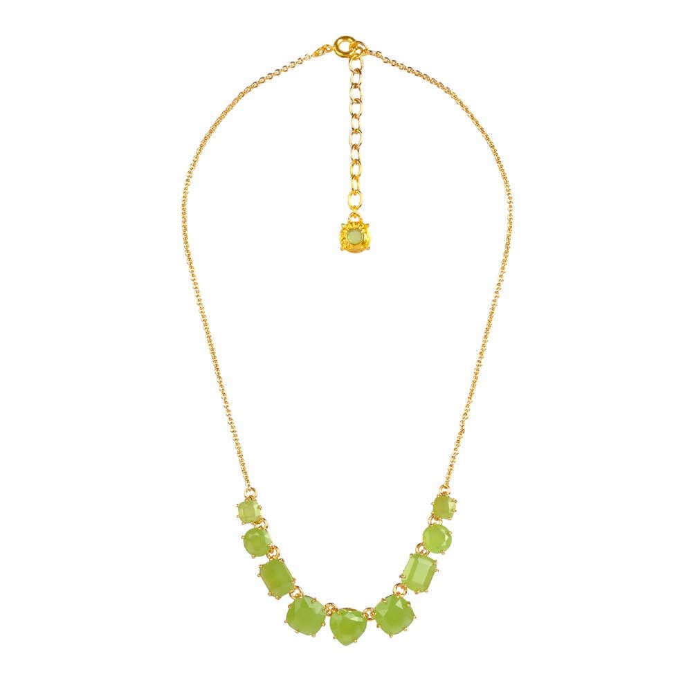 La Diamantine 9 Stones Green Necklace | ABLD3181 - Les Nereides