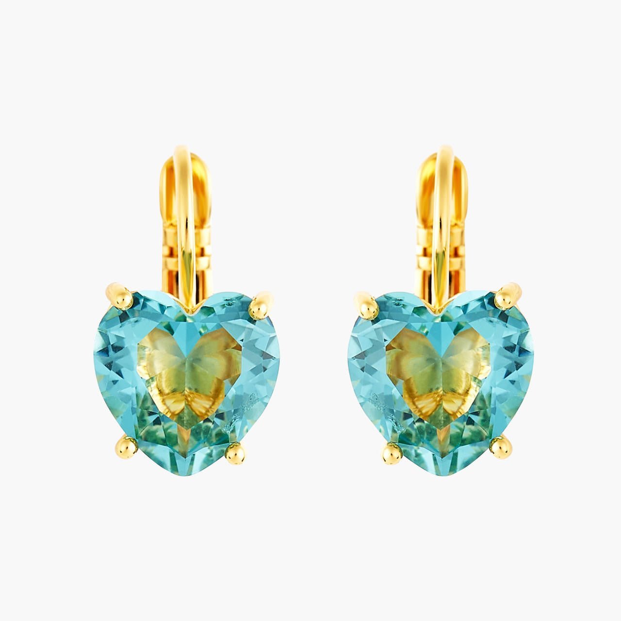 La Diamantine Acqua Azzurra Heart Earrings | ANLD145D/1 - Les Nereides