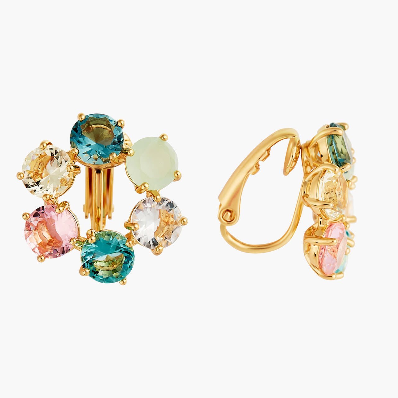 La Diamantine Acqua Azzurra Hoops Earrings | ANLD142C/1 - Les Nereides