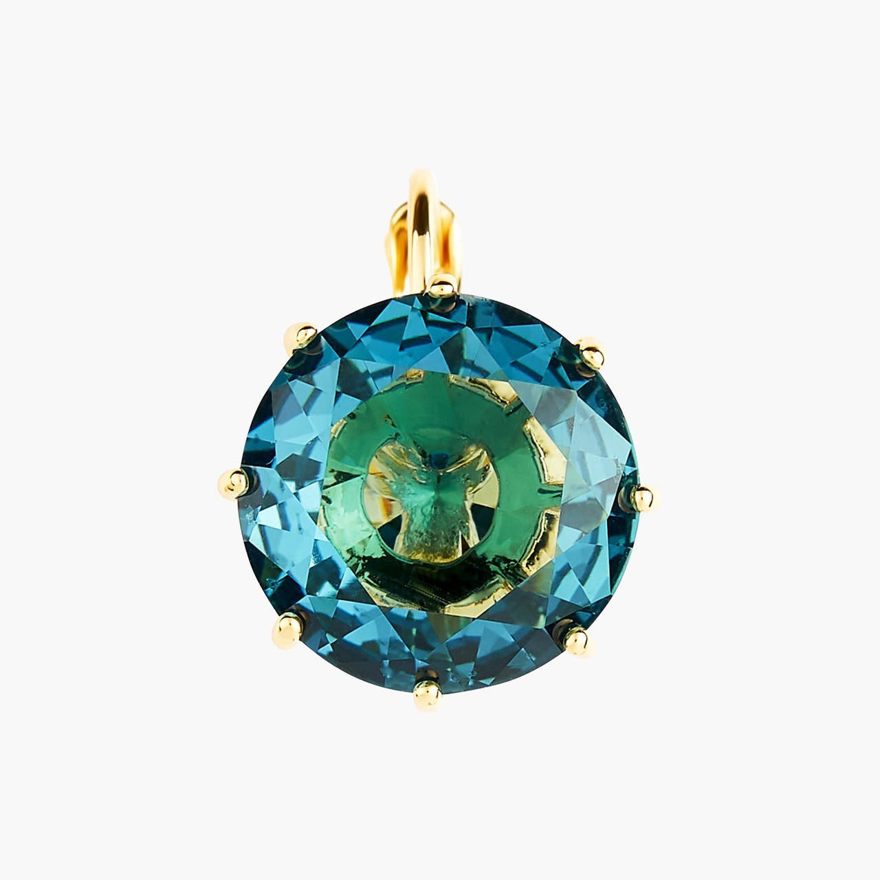 La Diamantine Acqua Azzurra Round Stone Earrings | ANLD140D/1 - Les Nereides