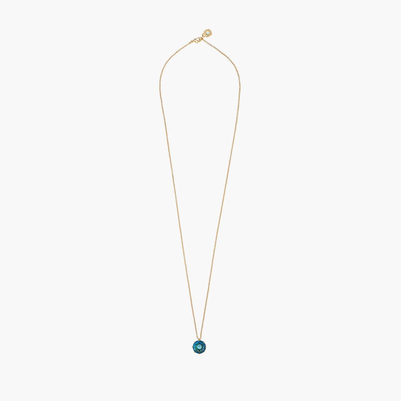 La Diamantine Acqua Azzurra Round Stone Long Necklace | ANLD3331 - Les Nereides