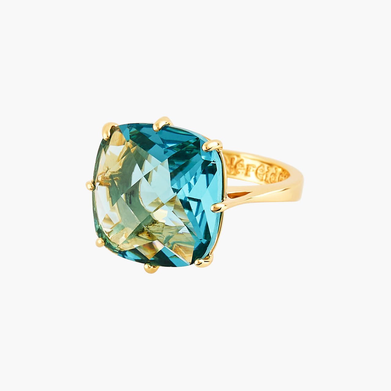 La Diamantine Acqua Azzurra Square Stone Solitaire Rings | ANLD602/11 - Les Nereides