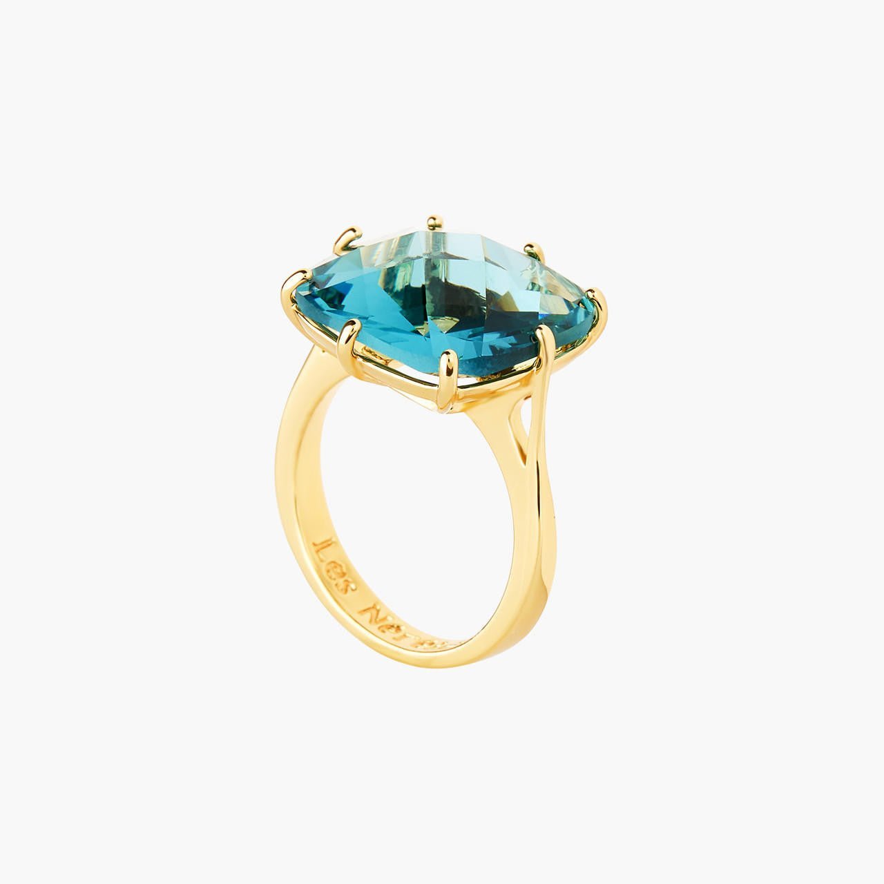 La Diamantine Acqua Azzurra Square Stone Solitaire Rings | ANLD602/11 - Les Nereides