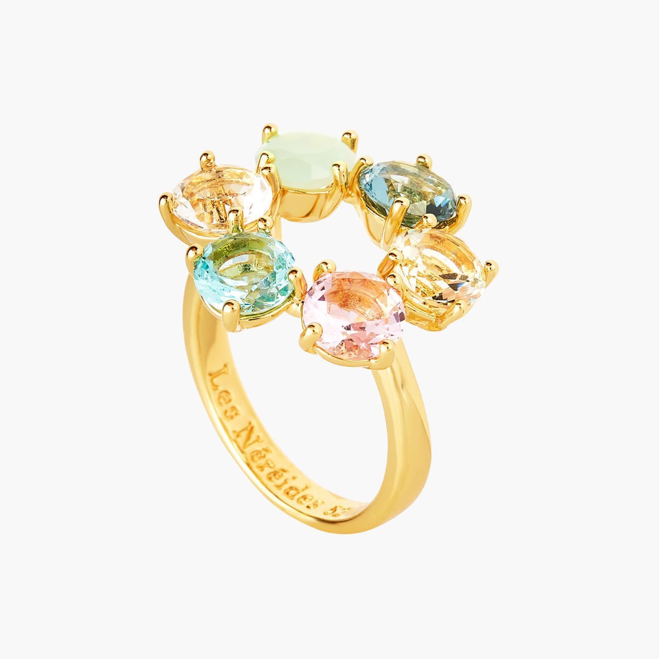 La Diamantine Acqua Azzurra Thin 6 Stones Rings | ANLD619/11 - Les Nereides