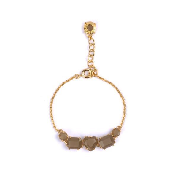 La Diamantine Five Stones Taupe Grey Bracelet | AALD2142 - Les Nereides