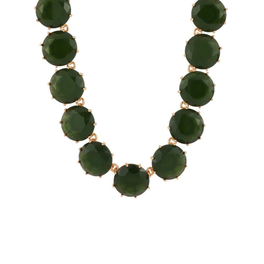 La Diamantine Forest Green Necklace | AELD3191 - Les Nereides