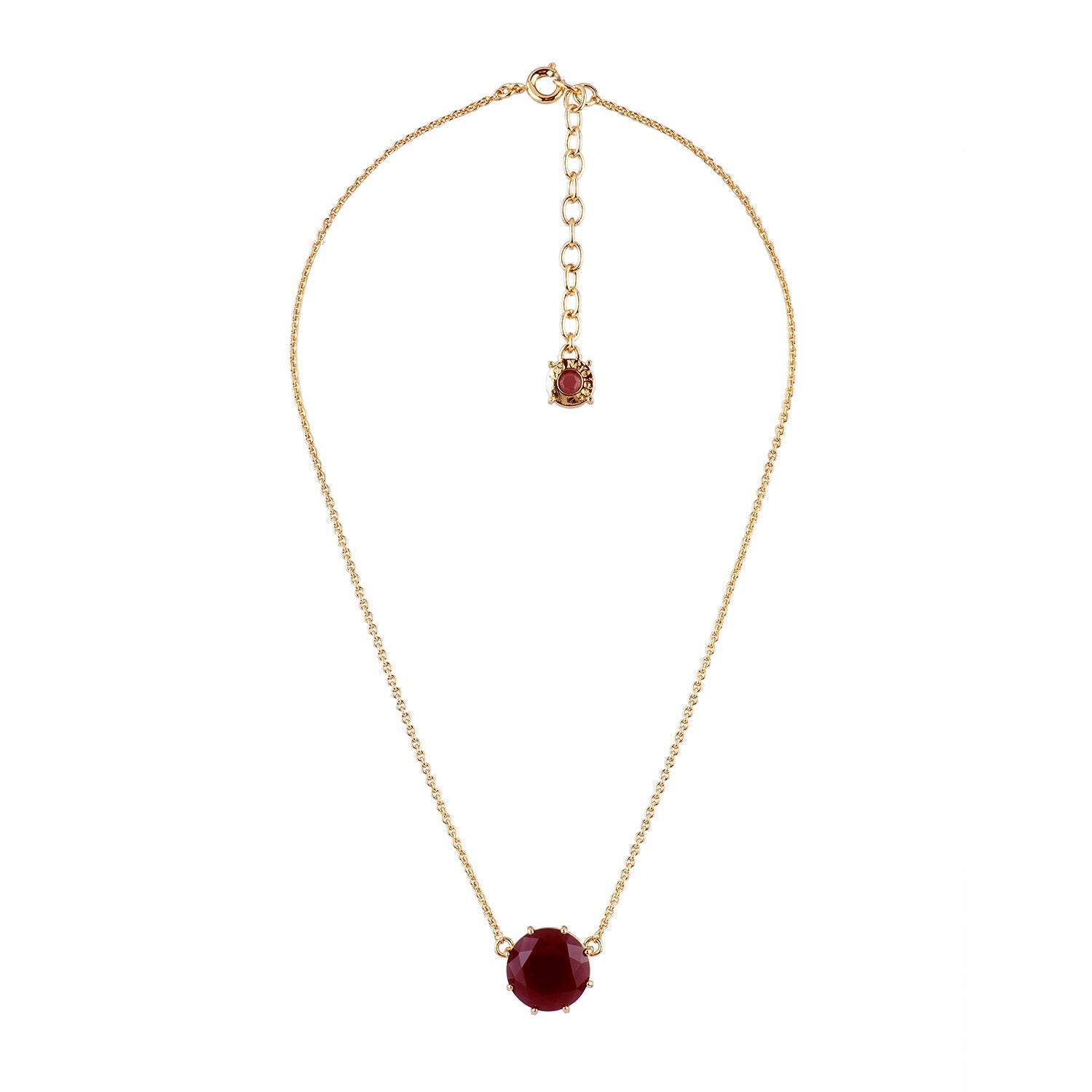 La Diamantine Round Stone Aurore Purple Necklace | ACLD3011 - Les Nereides