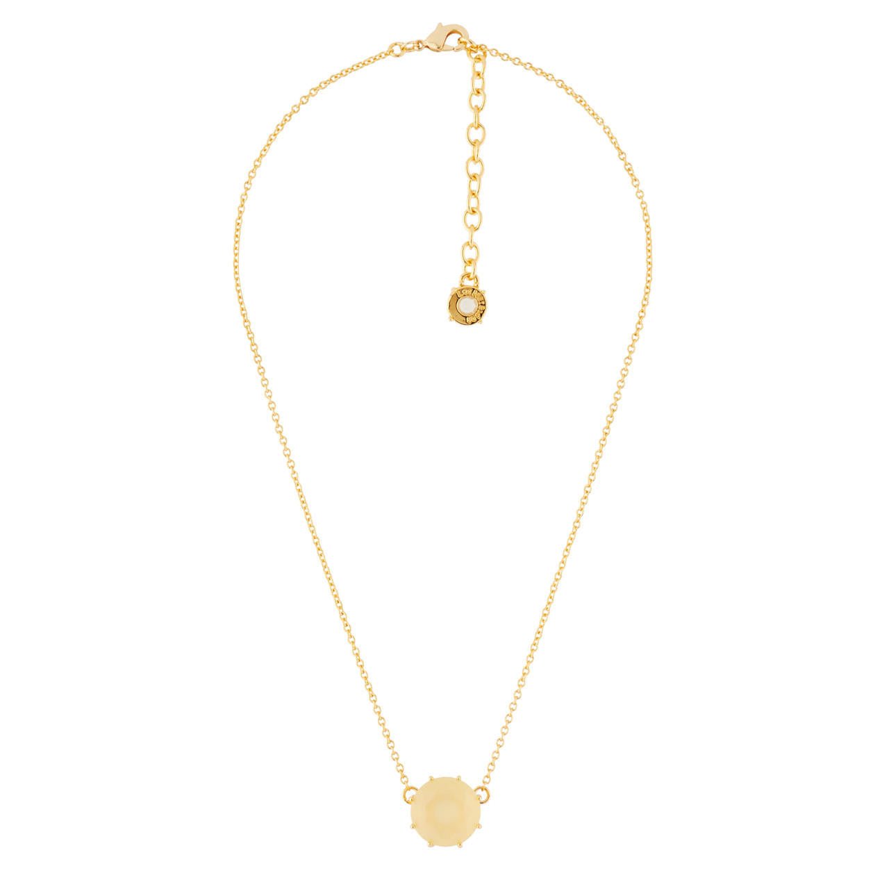 La Diamantine Round Stone Citrine Necklace | AHLD3011 - Les Nereides