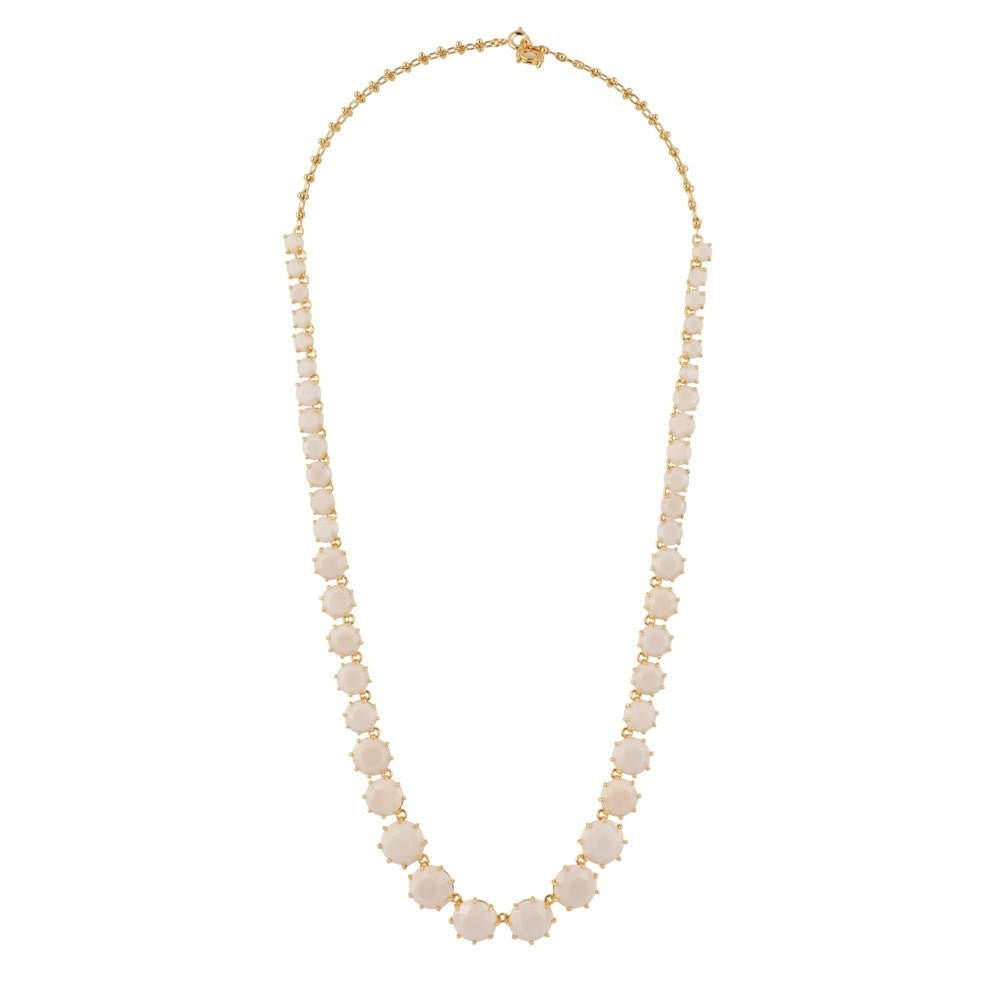 La Diamantine Stones And Chain Beige Rose Necklace | ADLD3511 - Les Nereides