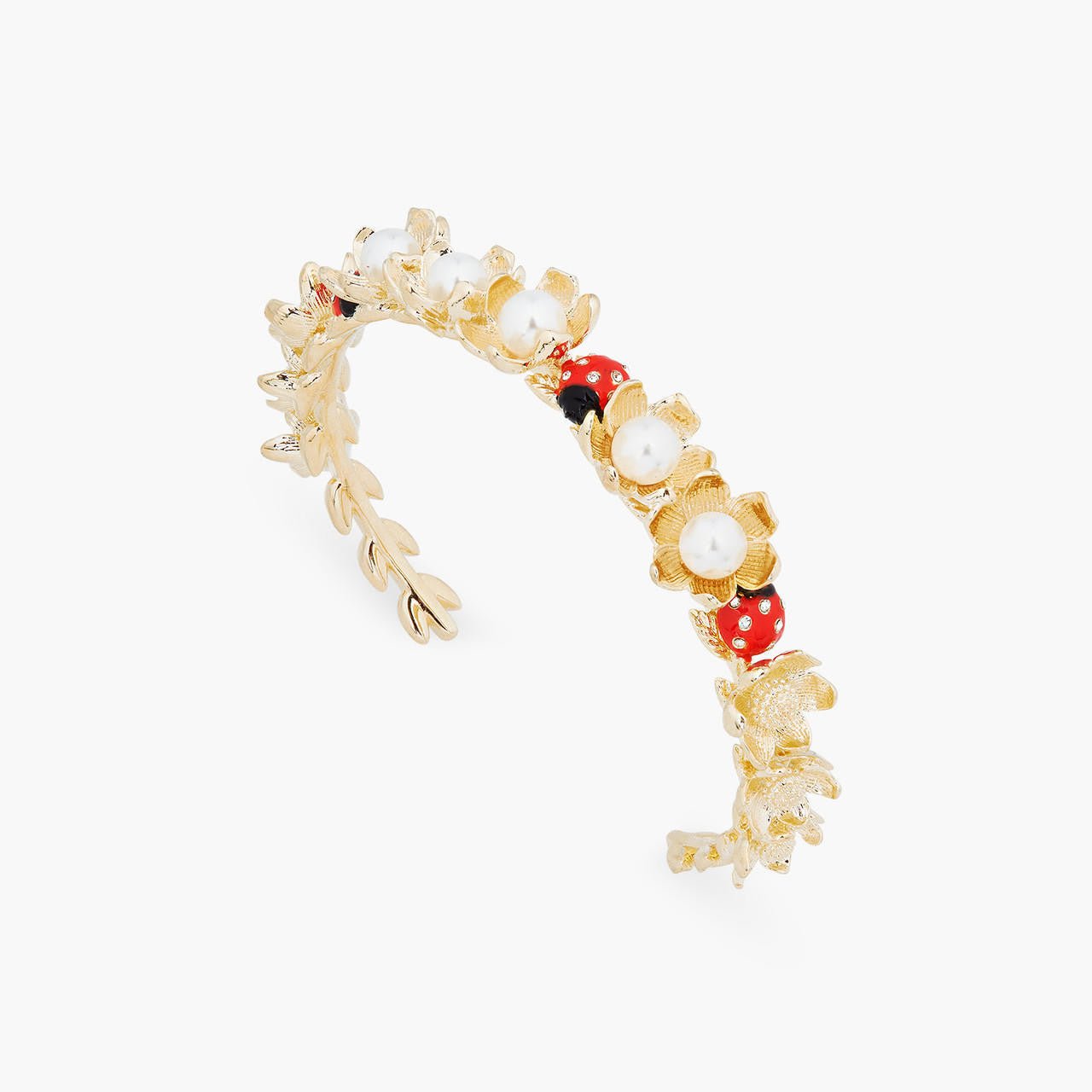 Ladybirds And Wood Anemone Bangle Bracelet | ARLP2011 - Les Nereides