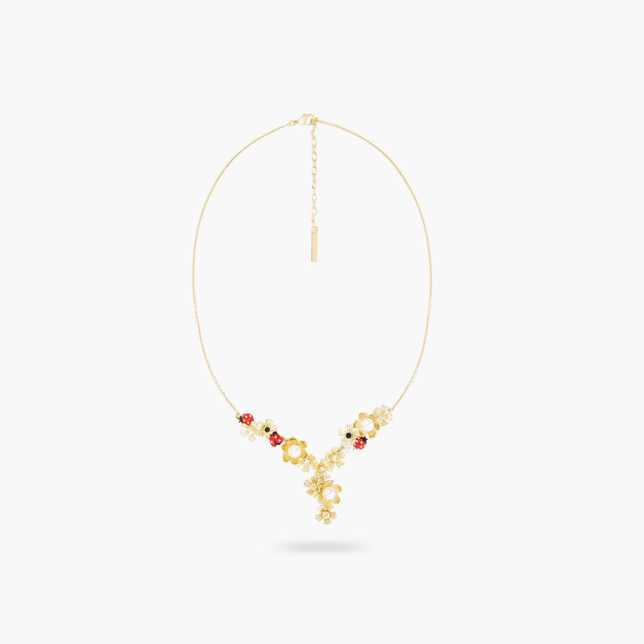 Ladybirds And Wood Anemone Statement Necklace | ARLP3011 - Les Nereides