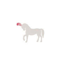 Lapel Pin Soulier de Verre Silver+Pink Horse With Pink Feather Charms | ADCD4021 - Les Nereides