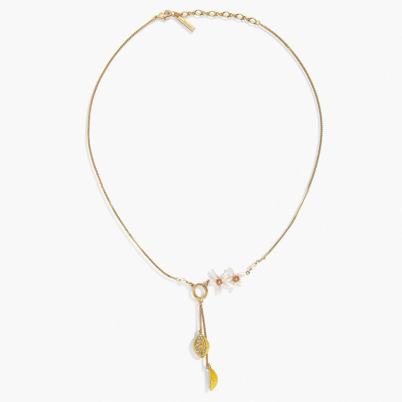 Lemon And Lemon Blossom Pendant Necklace | APMI3021 - Les Nereides