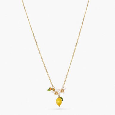 Lemon, Flower Bud And Lemon Blossom Necklace | APMI3031 - Les Nereides