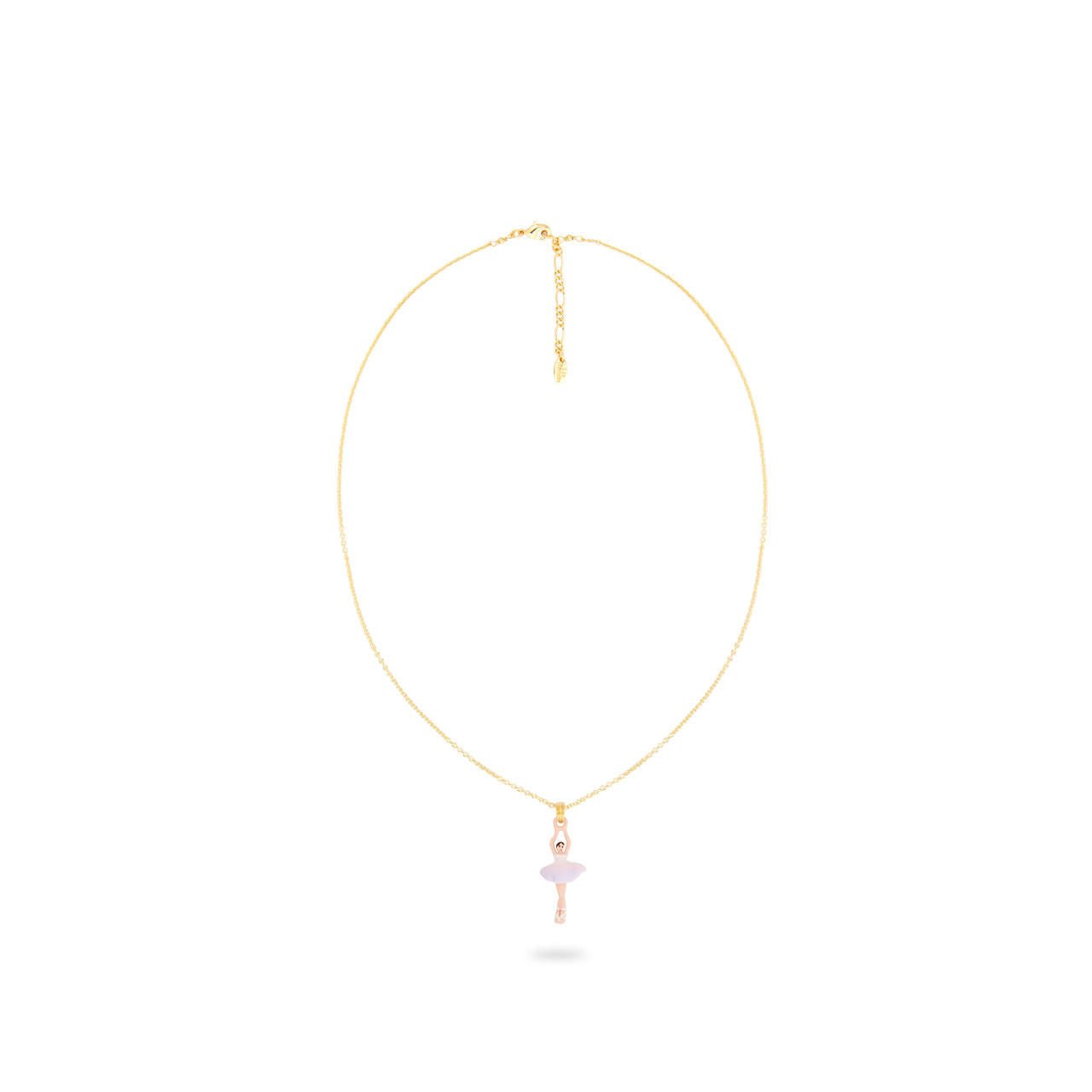 Lilac And White Mini Ballerina Pendant Necklace | ARMDD3011 - Les Nereides