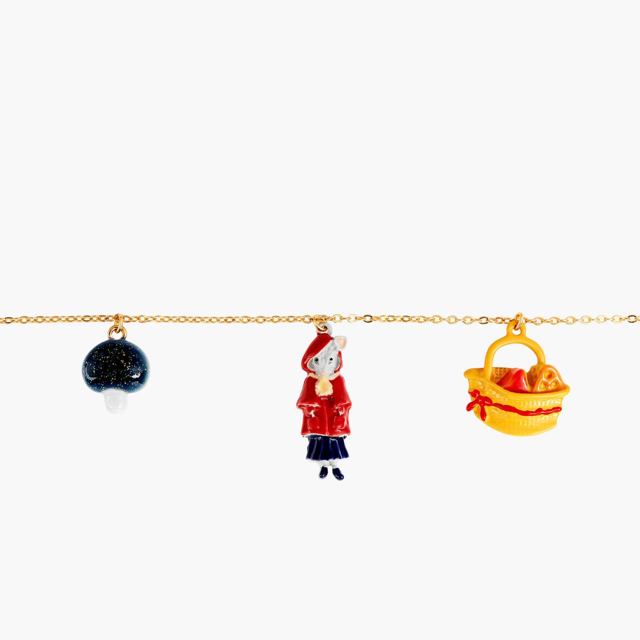 Little Mouse Little Red Riding Hood Mushroom And Cheese Pieces Bracelet | ANNA2031 - Les Nereides