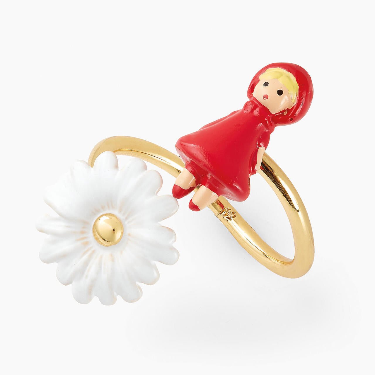 Little Red Riding Hood And Daisy Adjustable Ring | APBB6011 - Les Nereides