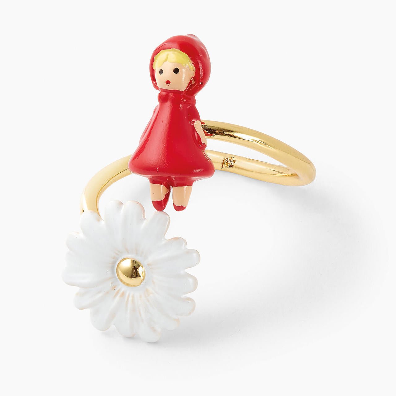 Little Red Riding Hood And Daisy Adjustable Ring | APBB6011 - Les Nereides