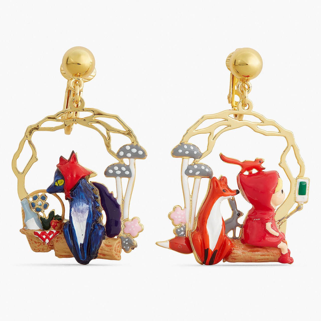 Little Red Riding Hood Picnic Earrings | APBB1111 - Les Nereides