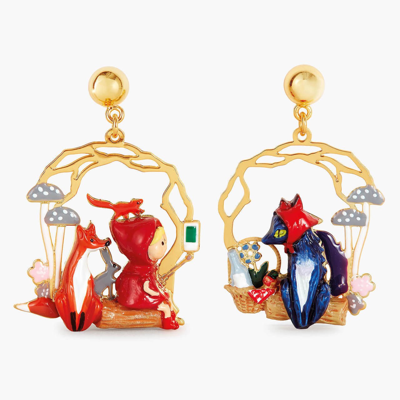 Little Red Riding Hood Picnic Earrings | APBB1111 - Les Nereides