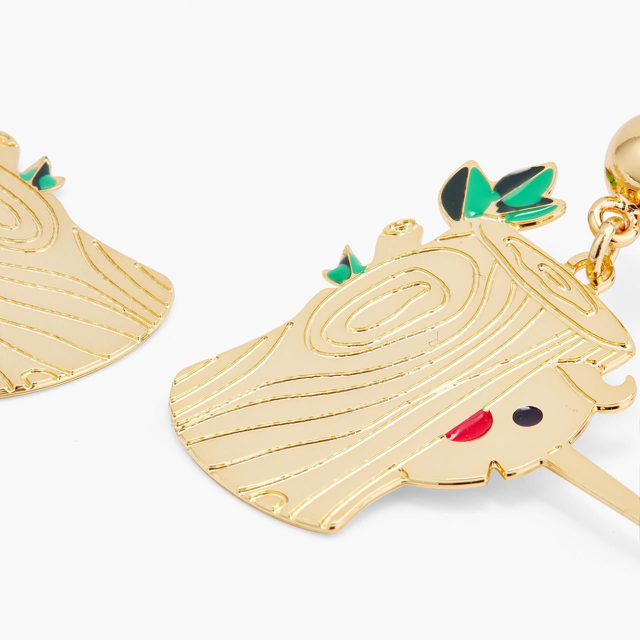 Log and Pinocchio earrings | AQUI1061 - Les Nereides