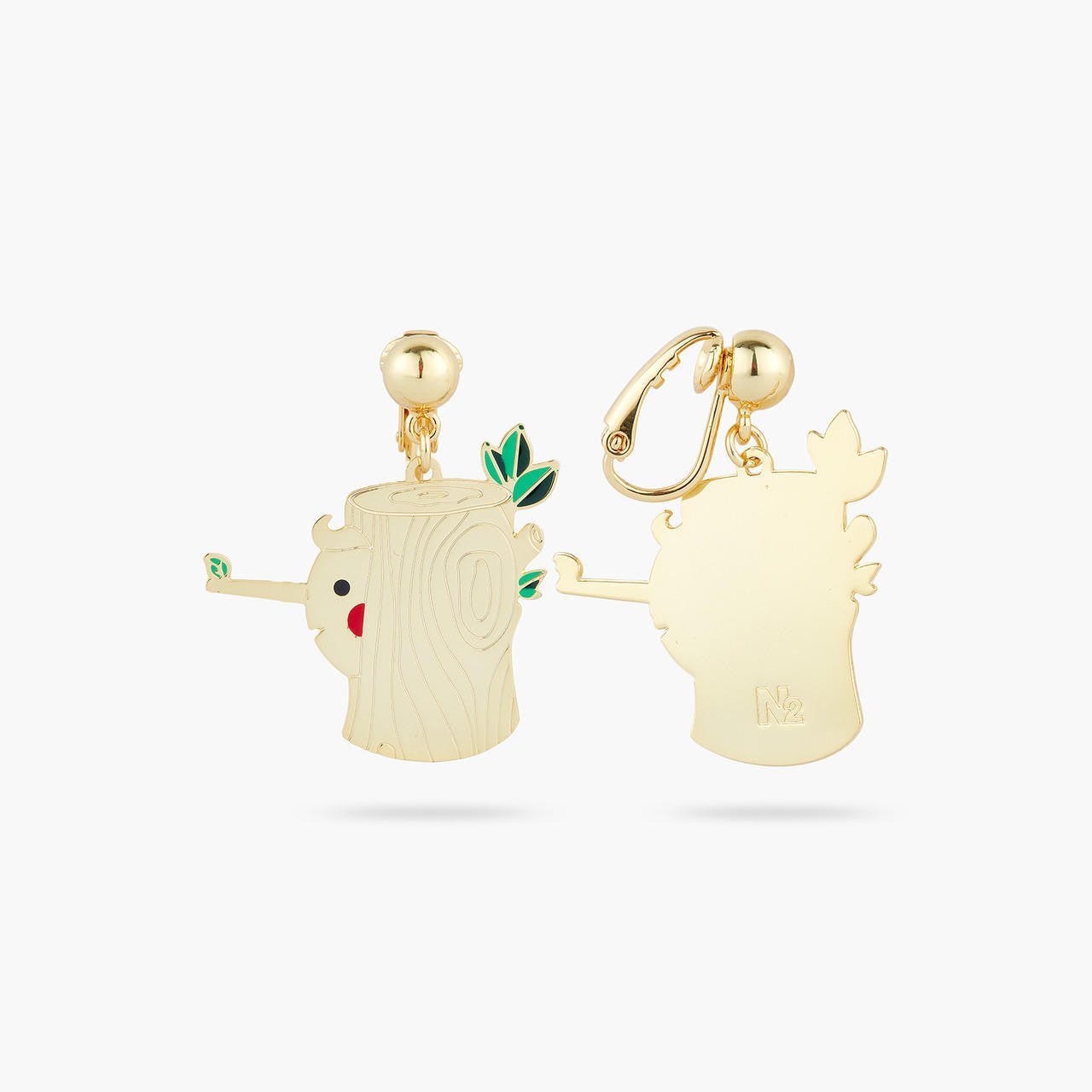 Log and Pinocchio earrings | AQUI1061 - Les Nereides