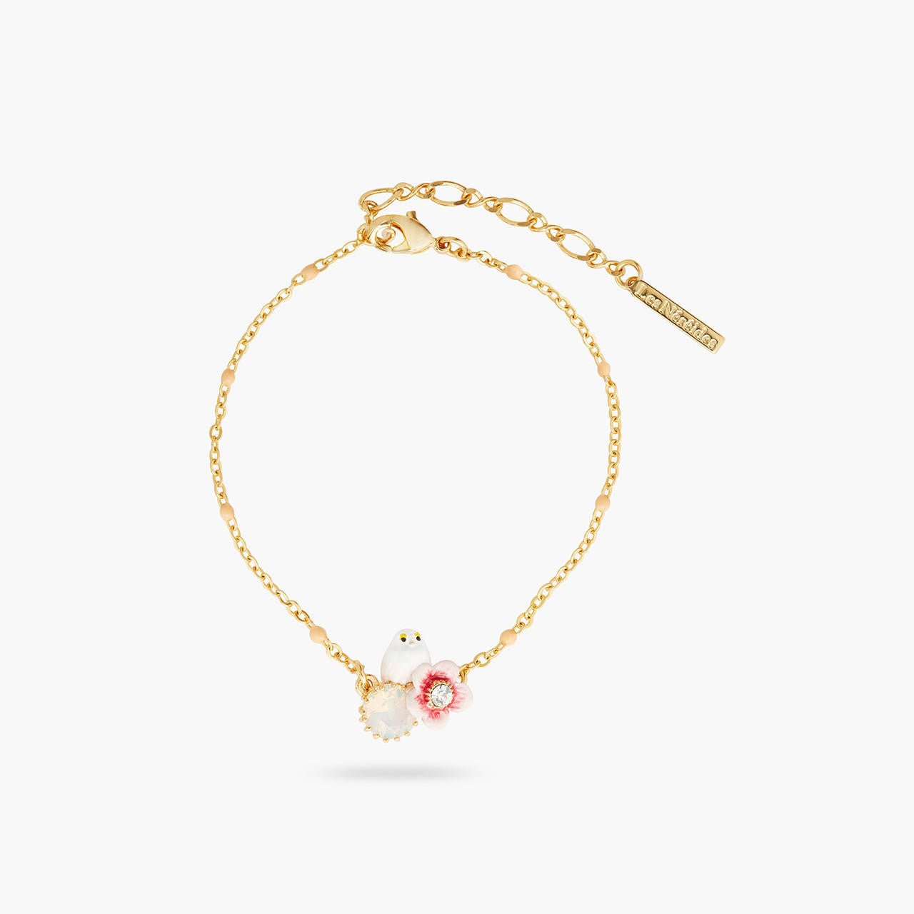 Long - tailed titmouse and rose hip thin bracelet | AQLA2021 - Les Nereides
