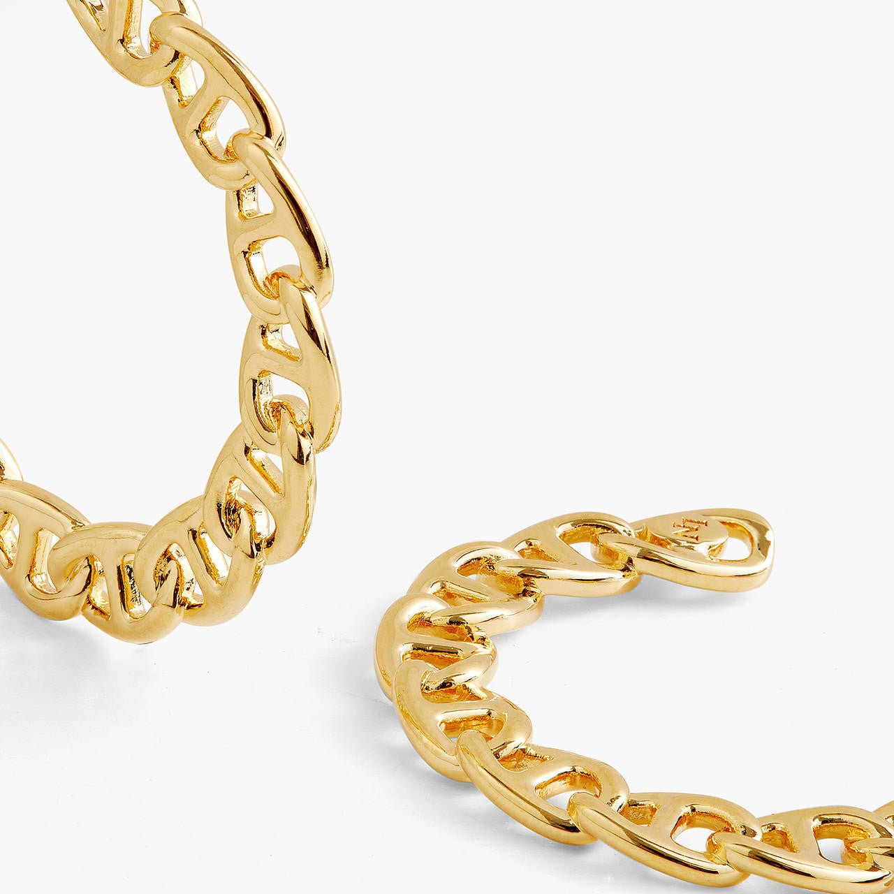 Mariner Link Chain Hoop Earrings | AQMP1051 - Les Nereides