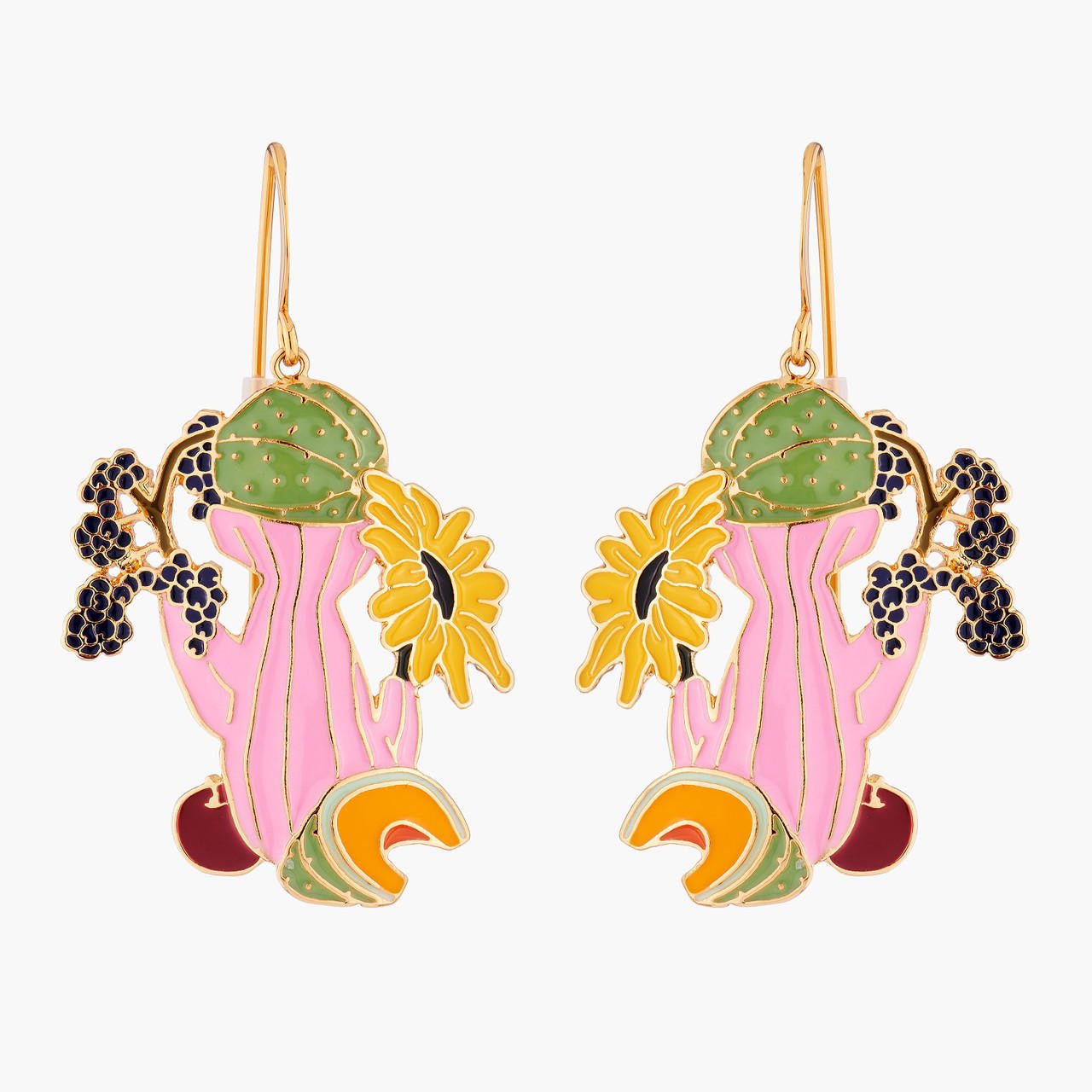 Melon And Sunflower Earrings | AMBE1031 - Les Nereides
