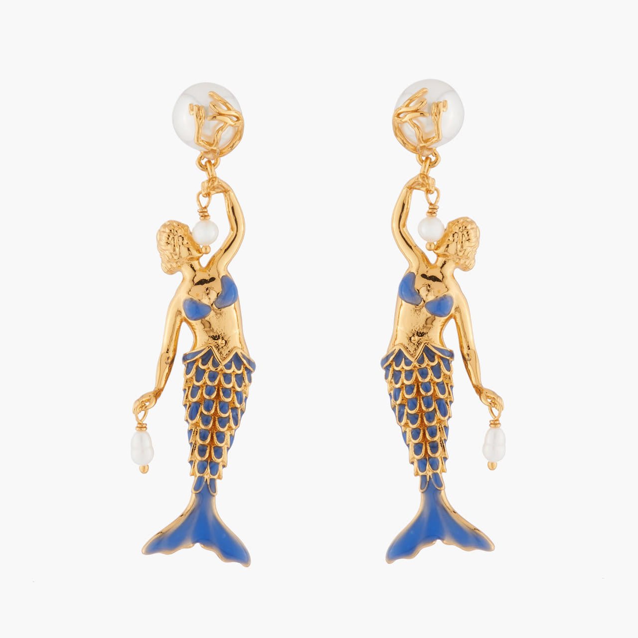 Mermaid And Freshwater Pearls Earrings | AKTT104 - Les Nereides