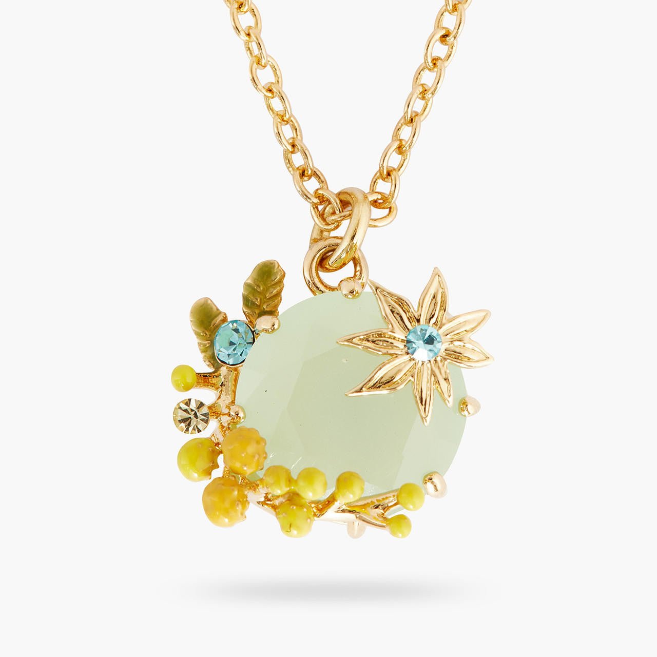 Mimosa And Star Anise Pendant Necklace | AQNC3011 - Les Nereides