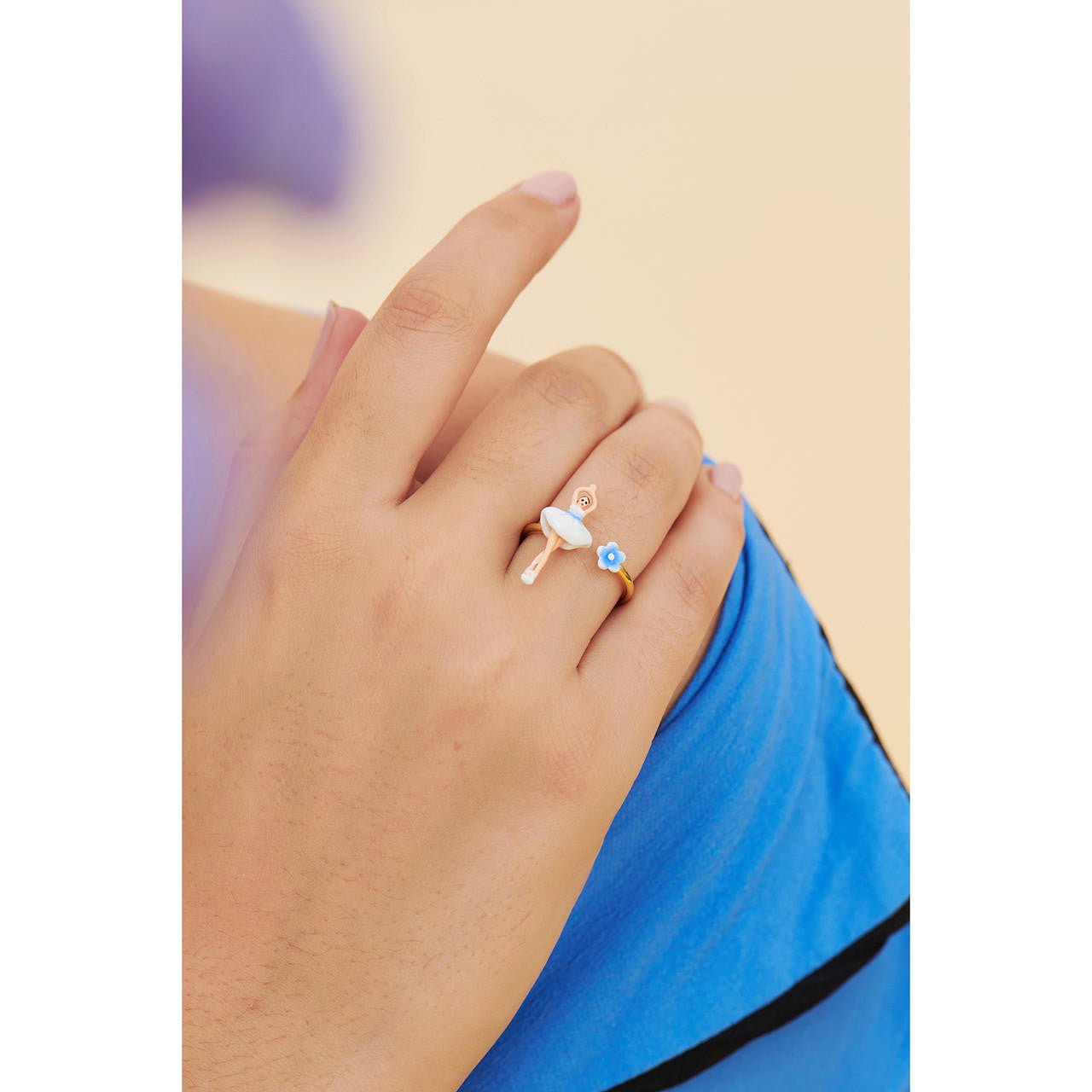 Mini Ballerina Forget - Me - Not Adjustable Rings | ANMDD6011 - Les Nereides