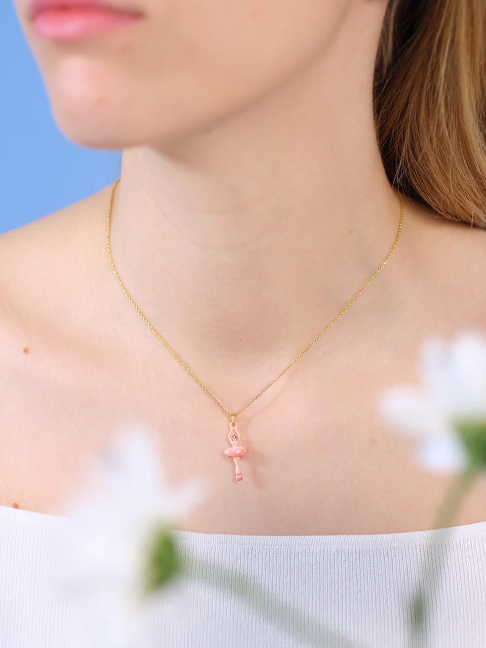 Mini Pas de Deux In Gradient Pink Necklace | APMDD3012 - Les Nereides