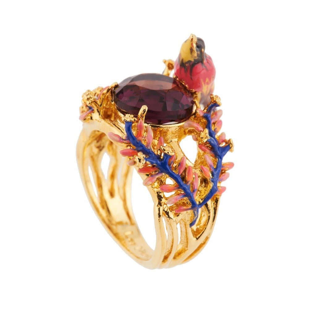Multi - Coloured Bird With Desert Flower 50 Rings | AGDC6051 - Les Nereides
