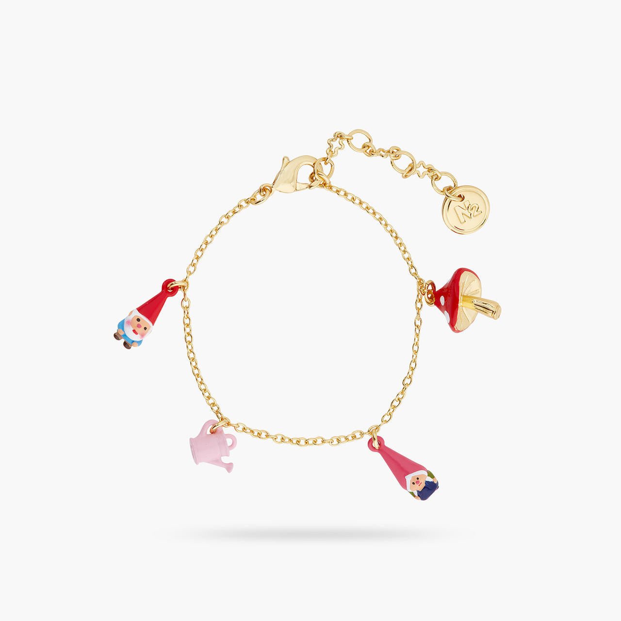 Mushroom And Garden Gnome Charm Bracelet | ARCP2011 - Les Nereides