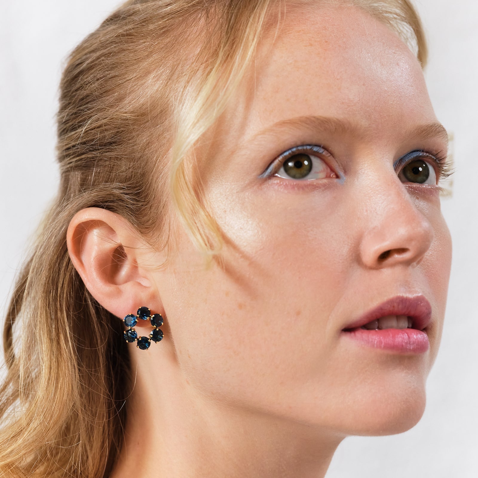 Ocean Blue Diamantine 6 Stone Earrings | ASLD1421 - Les Nereides