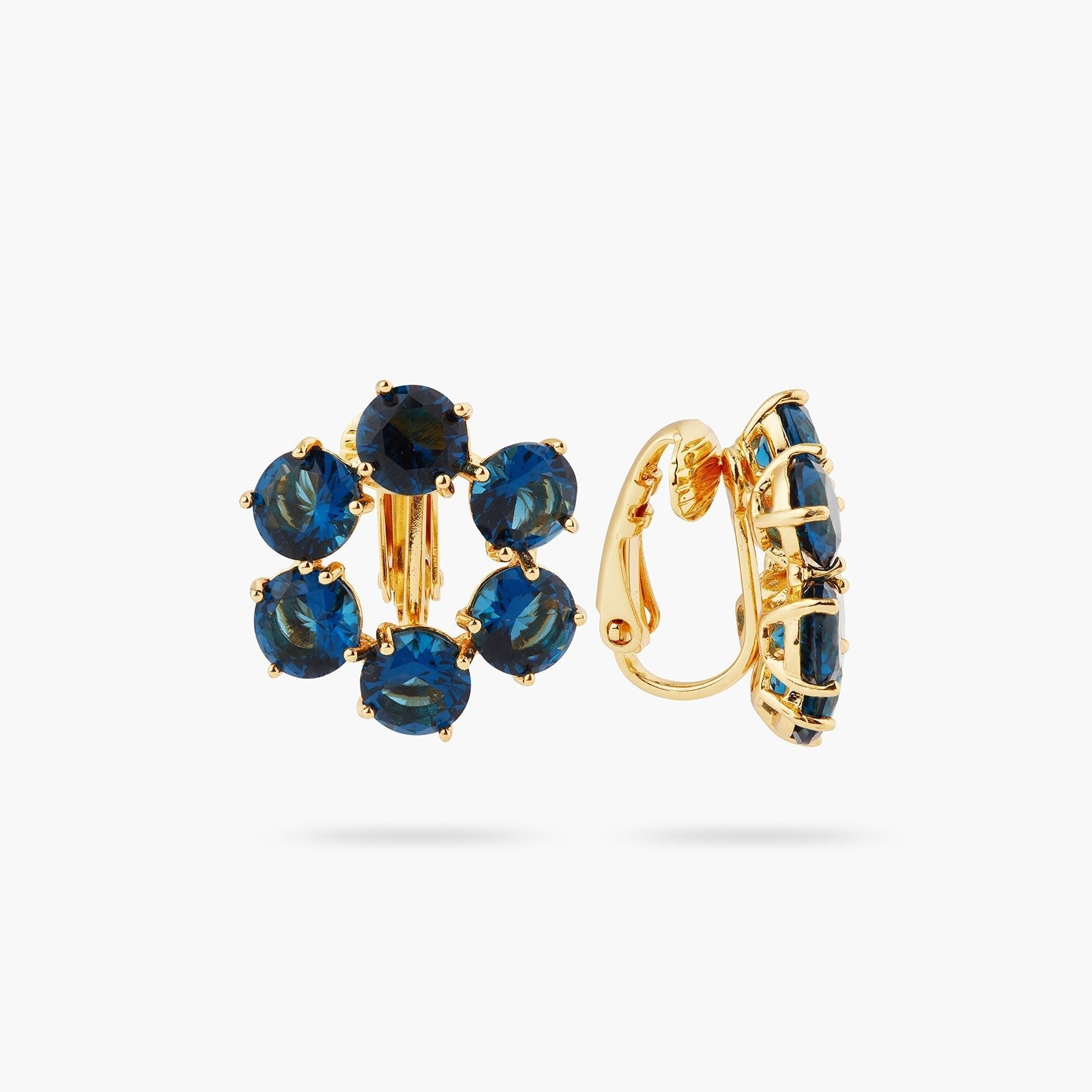 Ocean Blue Diamantine 6 Stone Earrings | ASLD1421 - Les Nereides