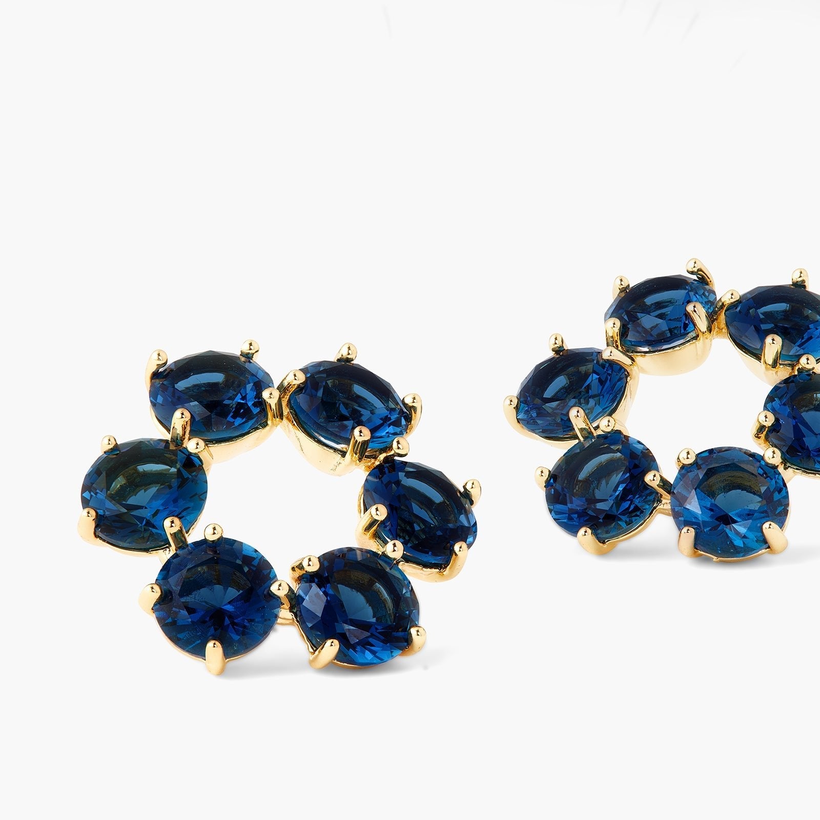 Ocean Blue Diamantine 6 Stone Earrings | ASLD1421 - Les Nereides