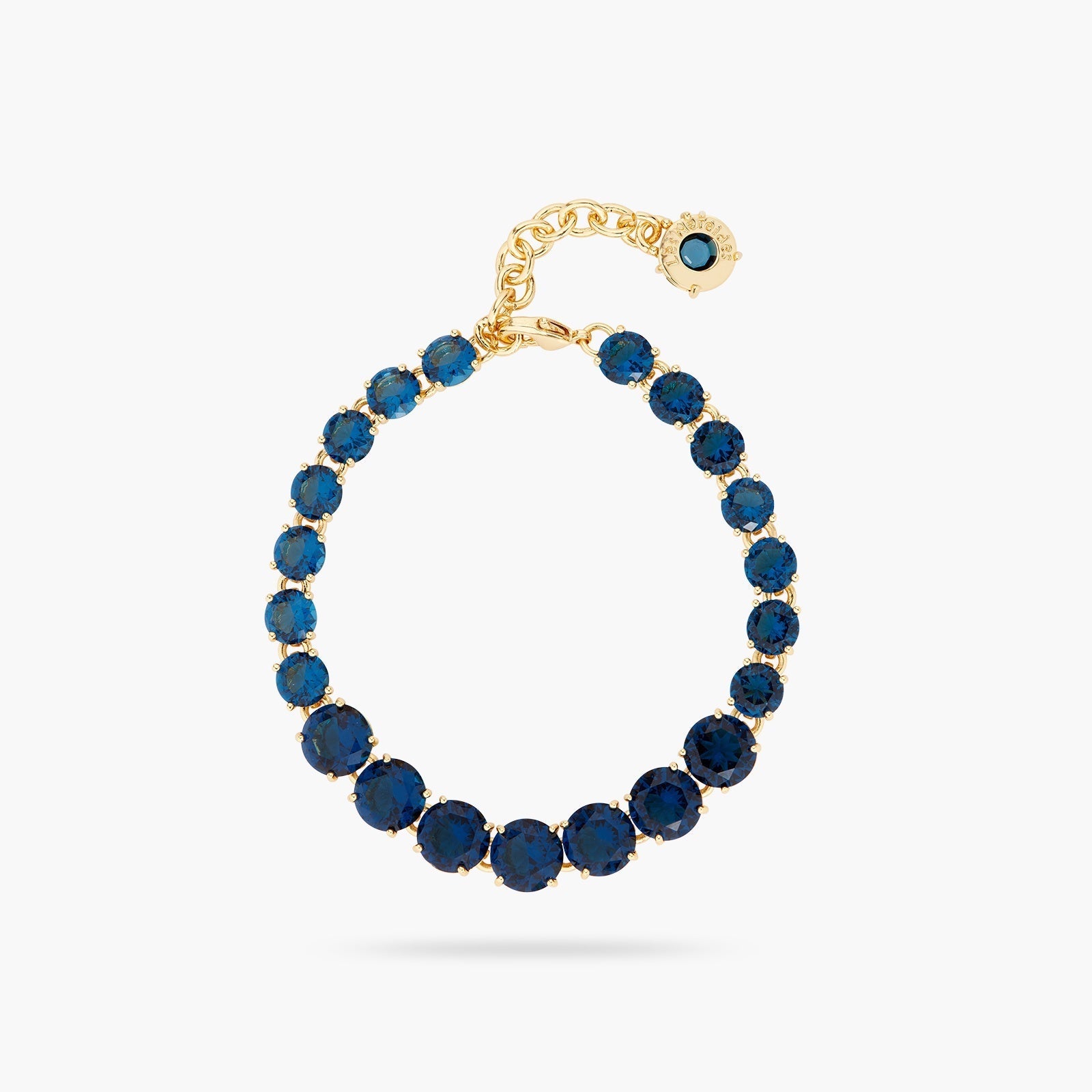 Ocean Blue Diamantine Luxurious One - Row Bracelet | ASLD2521 - Les Nereides