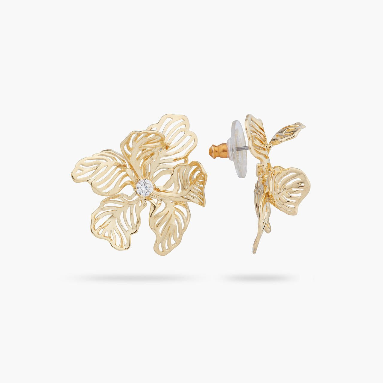 Openwork Petal Iris Earrings | ARNF1041 - Les Nereides