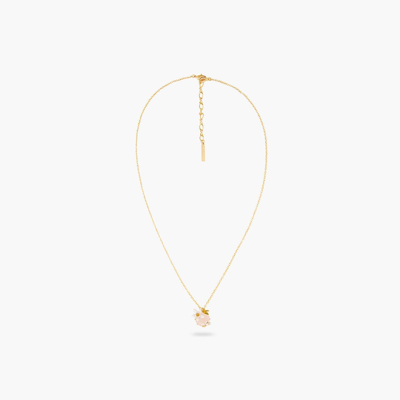 Orange Blossom And Faceted Crystal Pendant Necklace | AQNC3031 - Les Nereides
